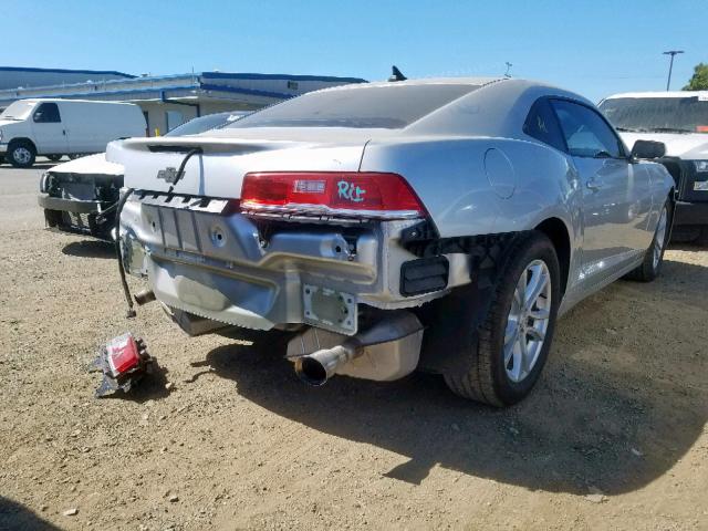 2G1FA1E38F9161834 - 2015 CHEVROLET CAMARO LS SILVER photo 4