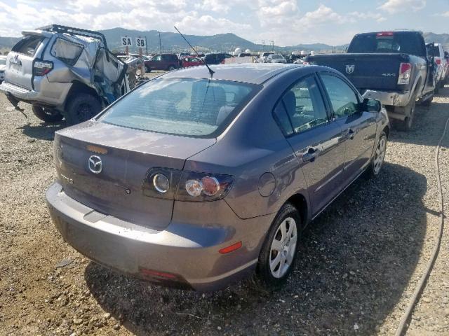 JM1BK12F771646103 - 2007 MAZDA 3 I GRAY photo 4