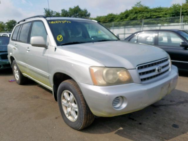 JTEHF21A930120626 - 2003 TOYOTA HIGHLANDER SILVER photo 1