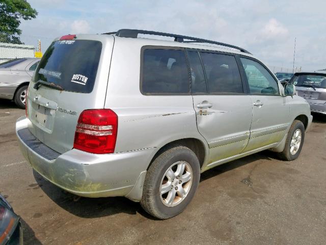 JTEHF21A930120626 - 2003 TOYOTA HIGHLANDER SILVER photo 4