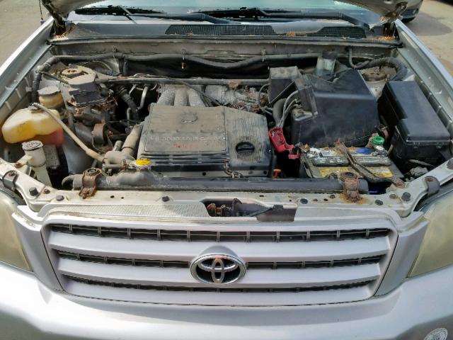 JTEHF21A930120626 - 2003 TOYOTA HIGHLANDER SILVER photo 7