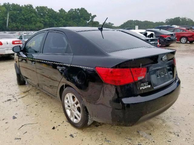 KNAFU4A22B5355714 - 2011 KIA FORTE EX BLACK photo 3