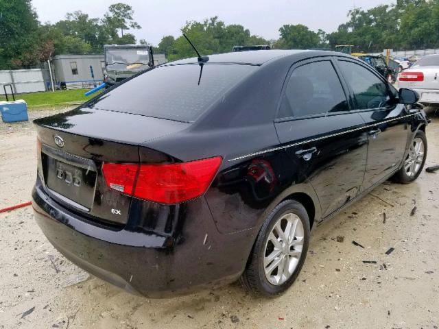 KNAFU4A22B5355714 - 2011 KIA FORTE EX BLACK photo 4