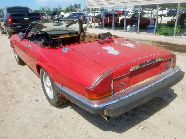 SAJNV4847KC165147 - 1989 JAGUAR XJS RED photo 3