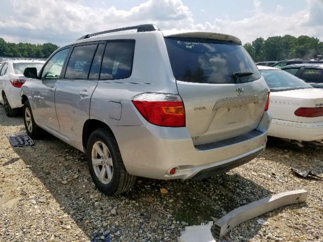 JTEES41A182080659 - 2008 TOYOTA HIGHLANDER SILVER photo 3