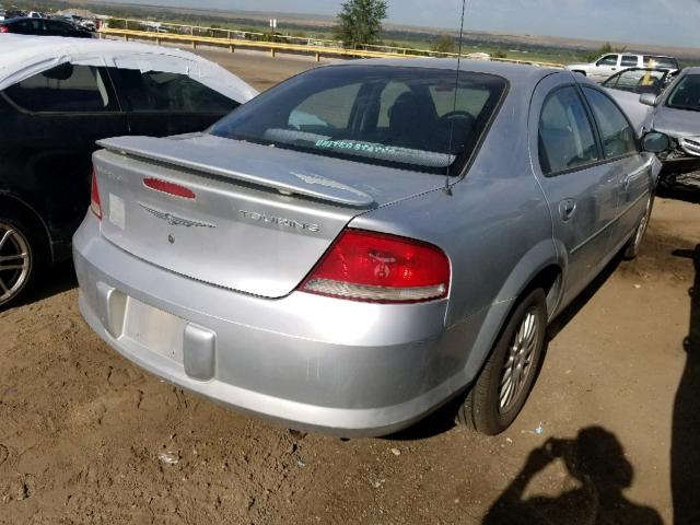 1C3AL56R24N252134 - 2004 CHRYSLER SEBRING LX SILVER photo 4