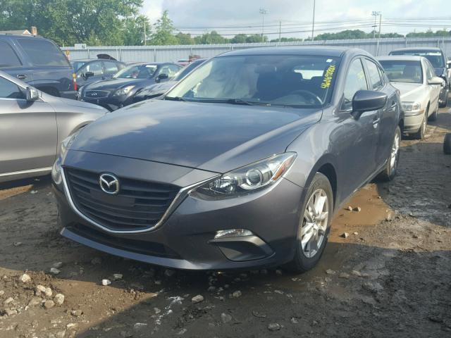 JM1BM1L77E1145923 - 2014 MAZDA 3 TOURING GRAY photo 2