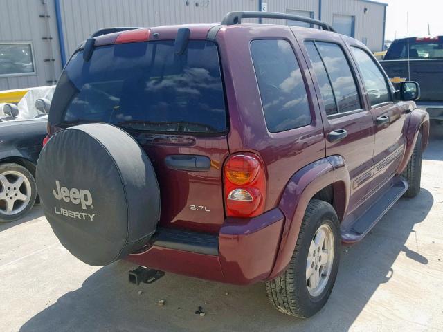 1J4GL58K43W516642 - 2003 JEEP LIBERTY LI RED photo 4