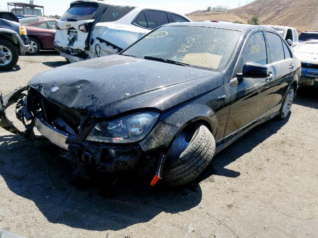 WDDGF4HB6DR273686 - 2013 MERCEDES-BENZ C 250 BLACK photo 2