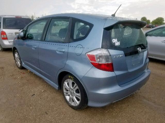 JHMGE8H53BC003778 - 2011 HONDA FIT SPORT BLUE photo 3