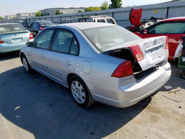 2HGES26741H501388 - 2001 HONDA CIVIC EX SILVER photo 3