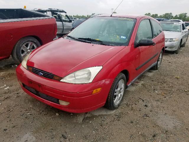 3FAFP31331R219249 - 2001 FORD FOCUS ZX3 RED photo 2