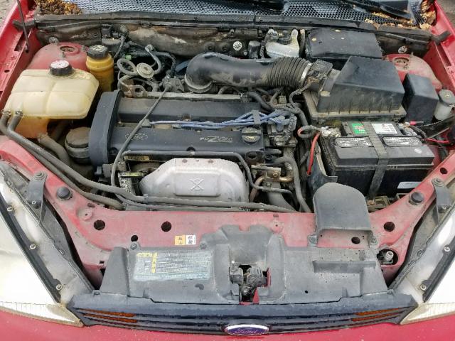 3FAFP31331R219249 - 2001 FORD FOCUS ZX3 RED photo 7