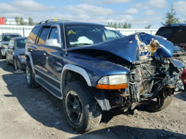 1B8HS58N52F171087 - 2002 DODGE DURANGO SL BLUE photo 1