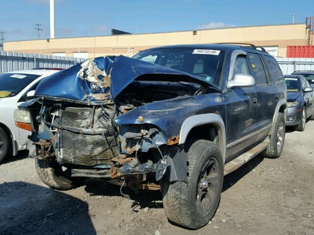 1B8HS58N52F171087 - 2002 DODGE DURANGO SL BLUE photo 2