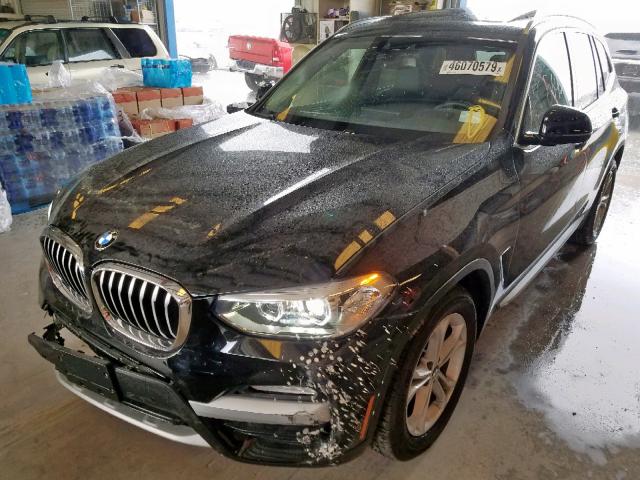 5UXTR7C52KLR39878 - 2019 BMW X3 SDRIVE3 BLACK photo 2