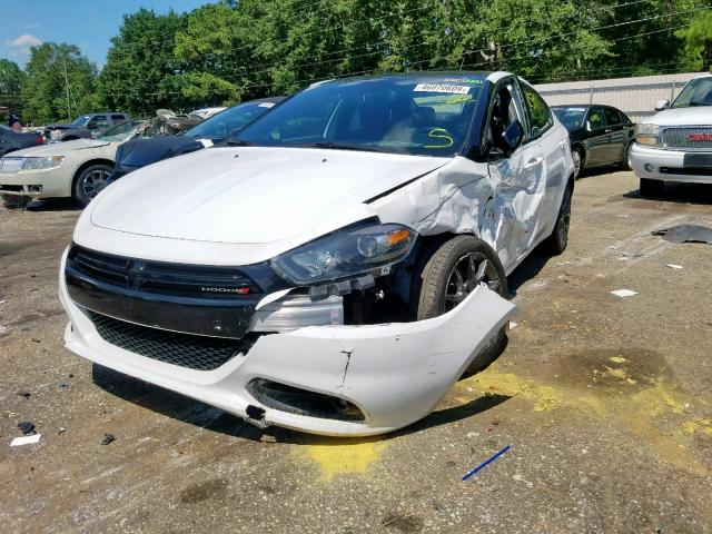 1C3CDFBB2FD266659 - 2015 DODGE DART SXT WHITE photo 2