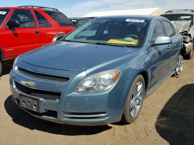 1G1ZH57B59F151035 - 2009 CHEVROLET MALIBU 1LT GREEN photo 2