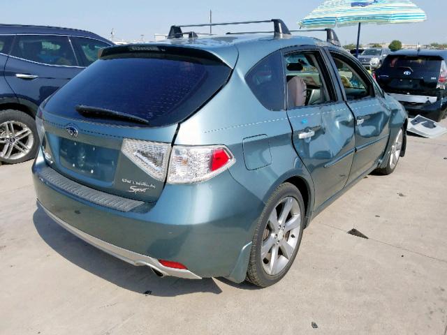 JF1GH6D69BH810486 - 2011 SUBARU IMPREZA OU TURQUOISE photo 4