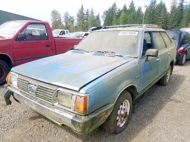 JF23AM31FAG714969 - 1980 SUBARU FORESTER BLUE photo 2