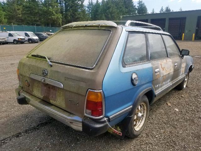 JF23AM31FAG714969 - 1980 SUBARU FORESTER BLUE photo 4