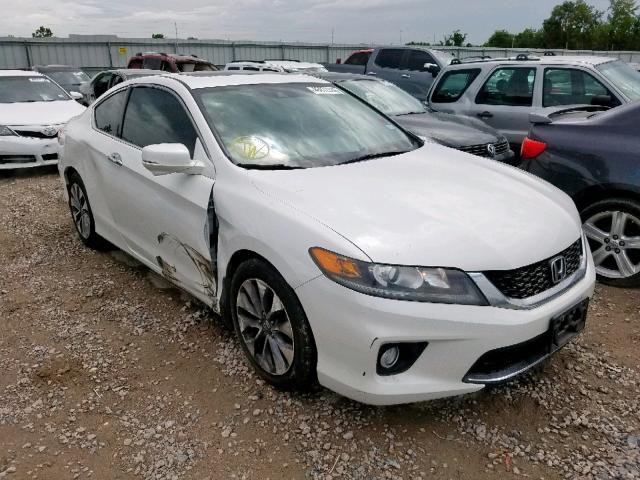 1HGCT1B85EA000303 - 2014 HONDA ACCORD EXL WHITE photo 1