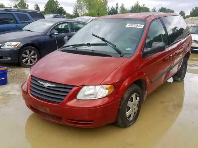 1A4GP45R86B550207 - 2006 CHRYSLER TOWN & COU RED photo 2