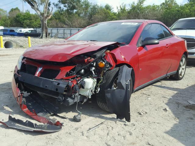 1G2ZH36N874230459 - 2007 PONTIAC G6 GT RED photo 2