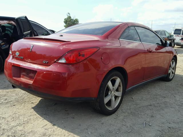 1G2ZH36N874230459 - 2007 PONTIAC G6 GT RED photo 4