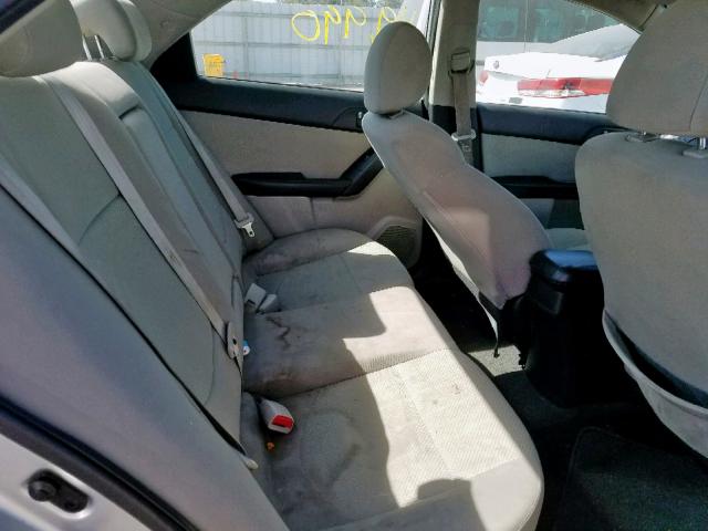 KNAFU4A24C5505176 - 2012 KIA FORTE EX SILVER photo 6