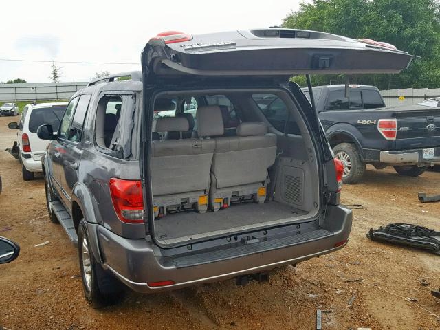 5TDBT48A36S267479 - 2006 TOYOTA SEQUOIA LI GRAY photo 3