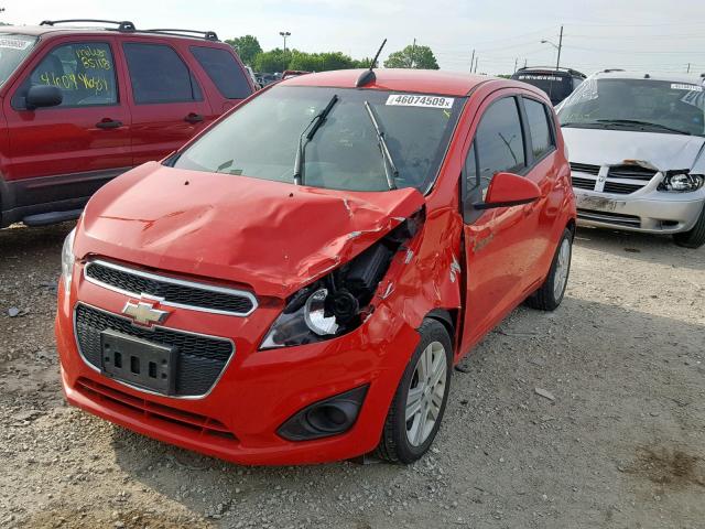 KL8CB6S95FC812237 - 2015 CHEVROLET SPARK LS RED photo 2