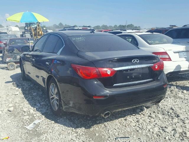 JN1BV7AP8EM687665 - 2014 INFINITI Q50 BASE BLACK photo 3