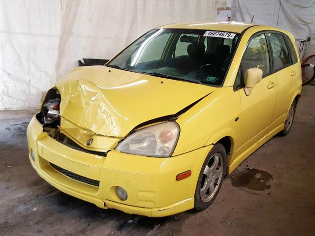 JS2RD61H245250051 - 2004 SUZUKI AERIO SX YELLOW photo 2