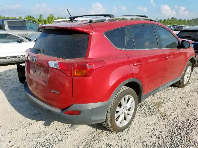 2T3YFREV1DW039725 - 2013 TOYOTA RAV4 LIMIT RED photo 4