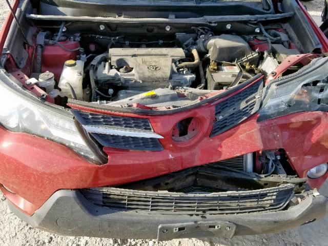 2T3YFREV1DW039725 - 2013 TOYOTA RAV4 LIMIT RED photo 7