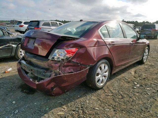 1HGCP26838A058242 - 2008 HONDA ACCORD EXL BURGUNDY photo 4