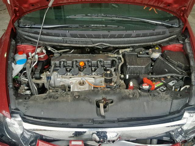 19XFA1F60AE047630 - 2010 HONDA CIVIC LX-S Tünd qırmızı foto 7