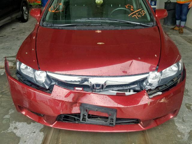 19XFA1F60AE047630 - 2010 HONDA CIVIC LX-S Tünd qırmızı foto 9