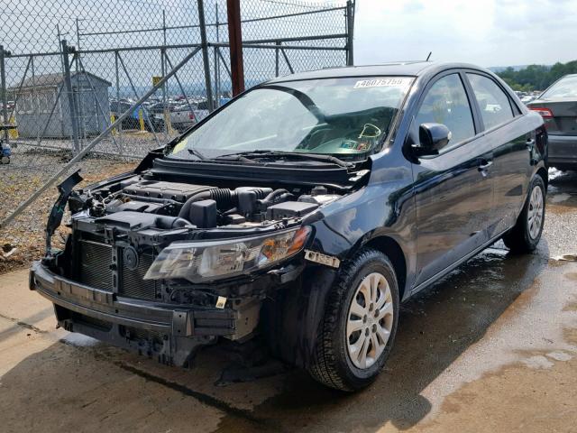 KNAFU4A26A5170144 - 2010 KIA FORTE EX BLACK photo 2