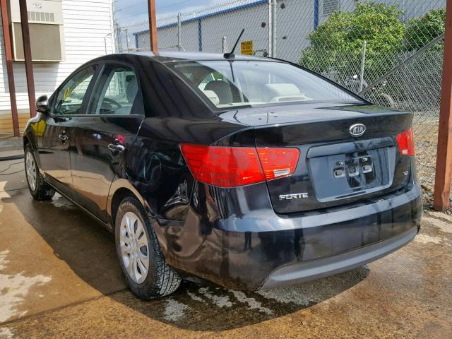 KNAFU4A26A5170144 - 2010 KIA FORTE EX BLACK photo 3