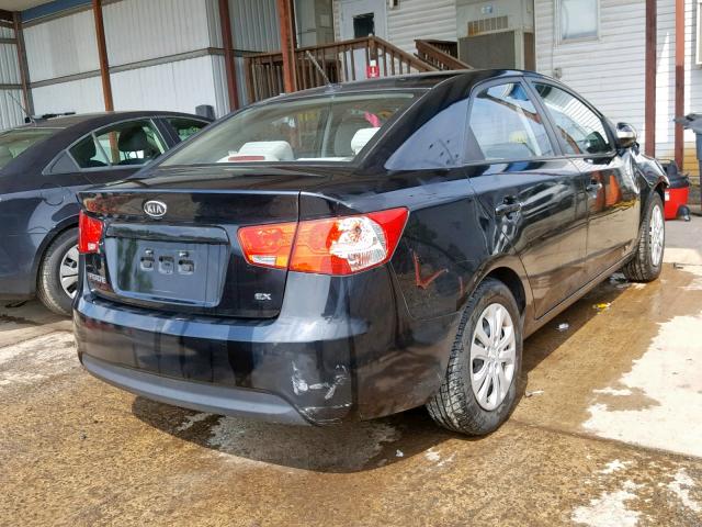 KNAFU4A26A5170144 - 2010 KIA FORTE EX BLACK photo 4