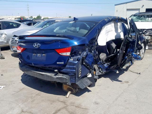 KMHDH4AE2DU694244 - 2013 HYUNDAI ELANTRA GL BLUE photo 4