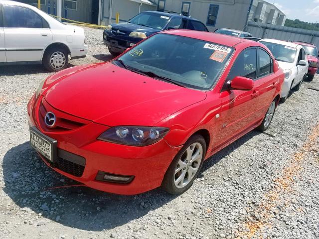 JM1BK323481866477 - 2008 MAZDA 3 S RED photo 2