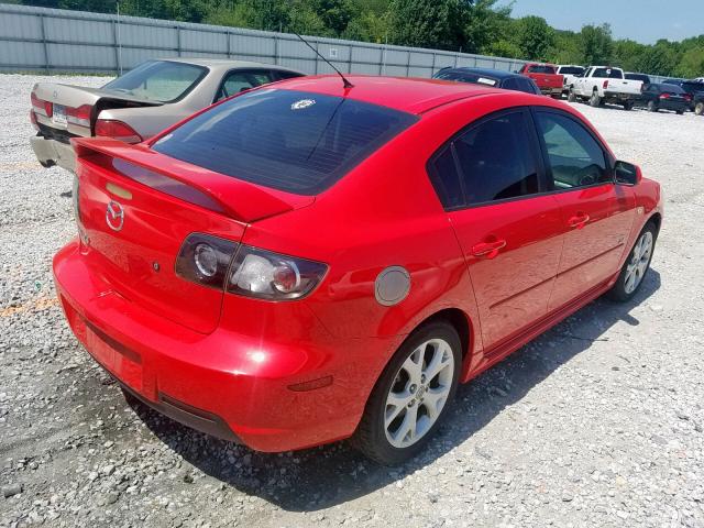 JM1BK323481866477 - 2008 MAZDA 3 S RED photo 4