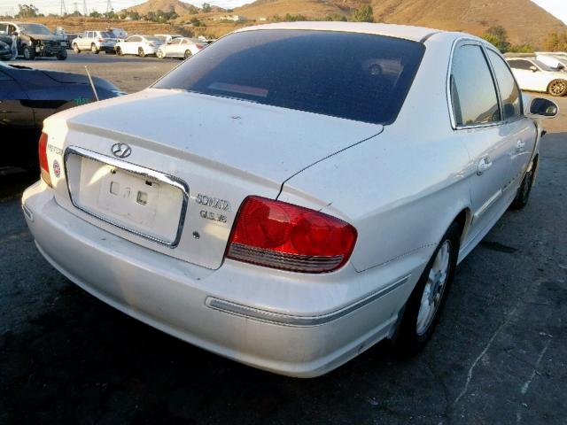 KMHWF35H73A822250 - 2003 HYUNDAI SONATA GLS WHITE photo 4