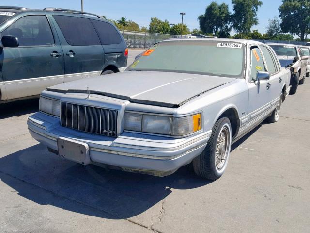 1LNCM83W2MY695908 - 1991 LINCOLN TOWN CAR C BLUE photo 2