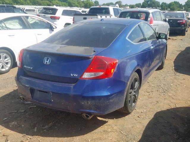 1HGCS2B85BA001651 - 2011 HONDA ACCORD EXL BLUE photo 4