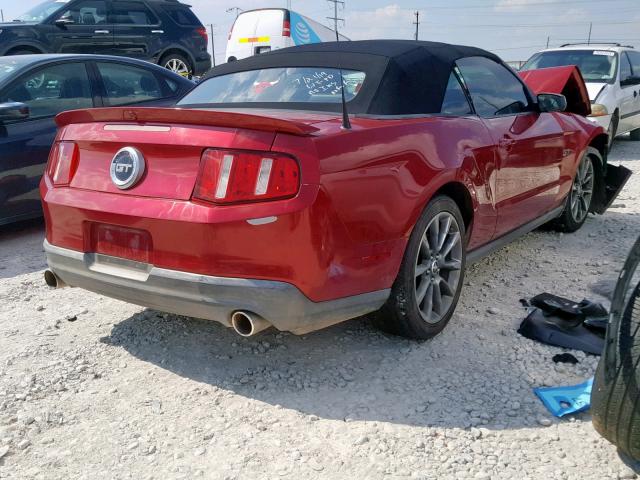 1ZVBP8FH2A5116821 - 2010 FORD MUSTANG GT RED photo 4