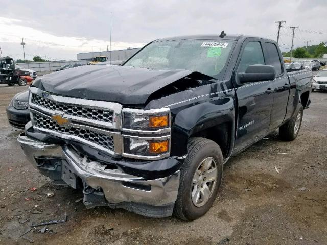 1GCVKREH1EZ332907 - 2014 CHEVROLET SILVERADO BLACK photo 2